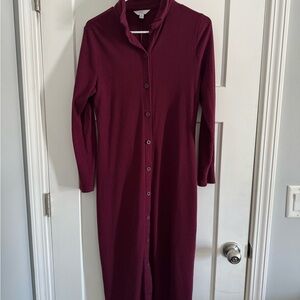 Time and Tru Maroon Long Sleeve Sweater Dress